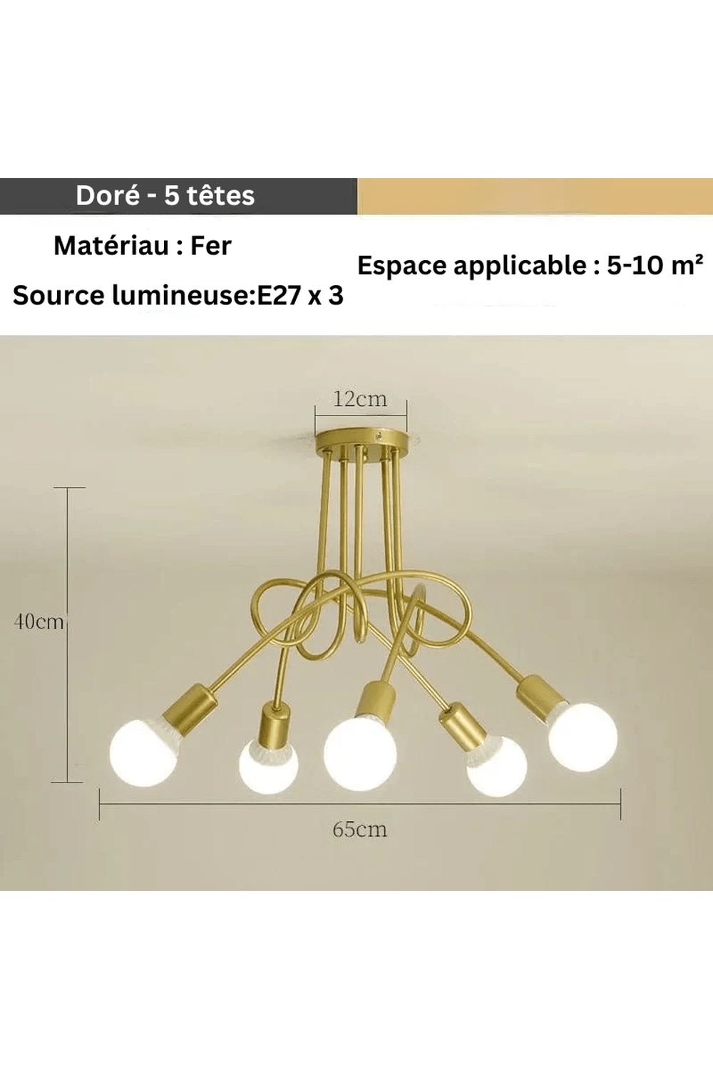 LumiaPla Plafonnier Retrar – Design rétro pour une touche vintage