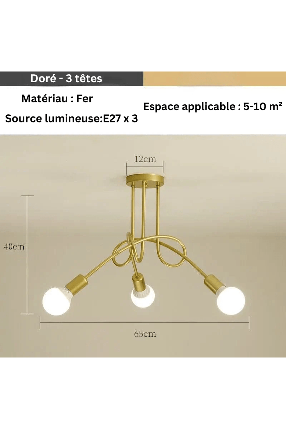 LumiaPla Plafonnier Retrar – Design rétro pour une touche vintage