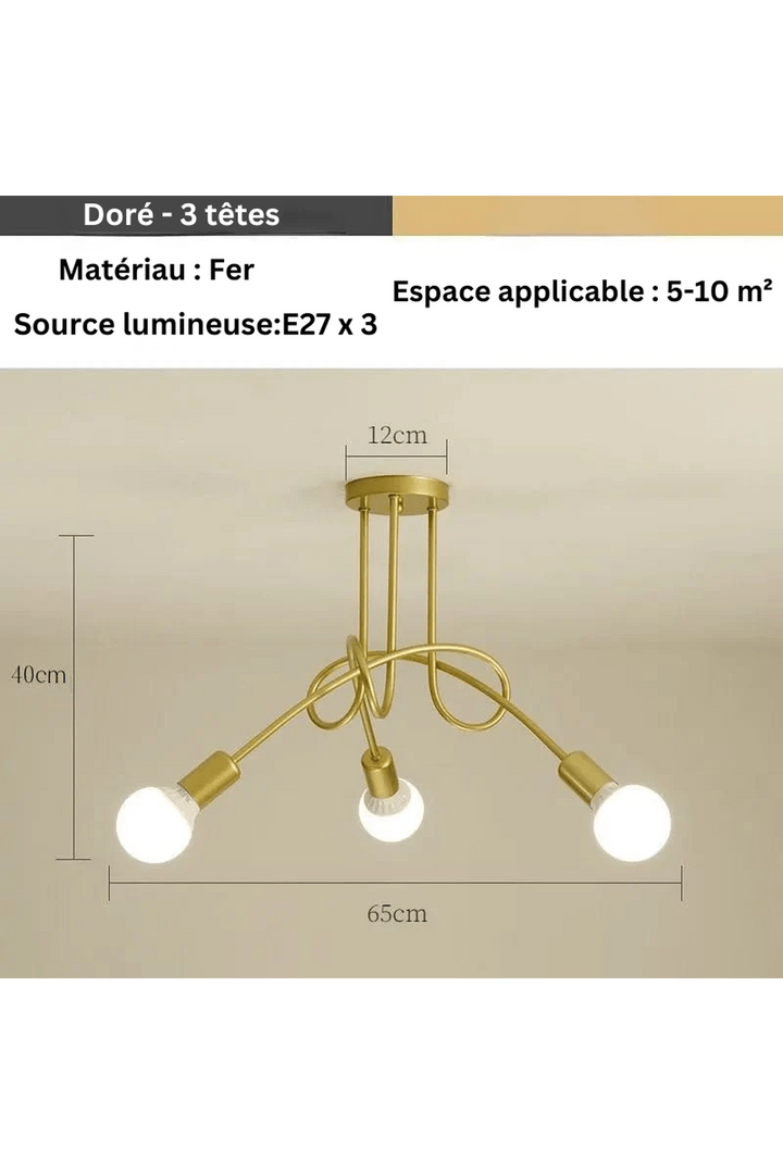 LumiaPla Plafonnier Retrar – Design rétro pour une touche vintage