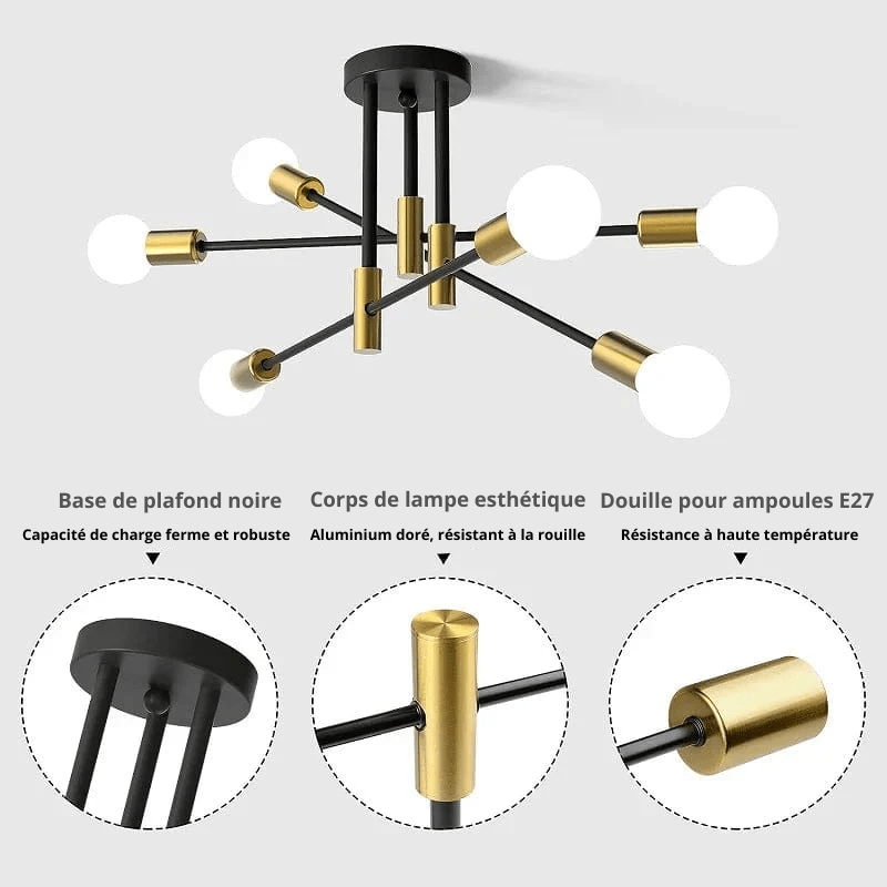 LumiaPla Plafonnier Solis – Luminaire circulaire pour une diffusion uniforme